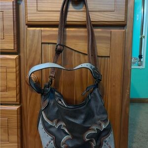 Stylish Brown and Gray Women's Bag